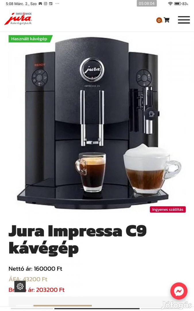 Kávégép Jura Impresa C9