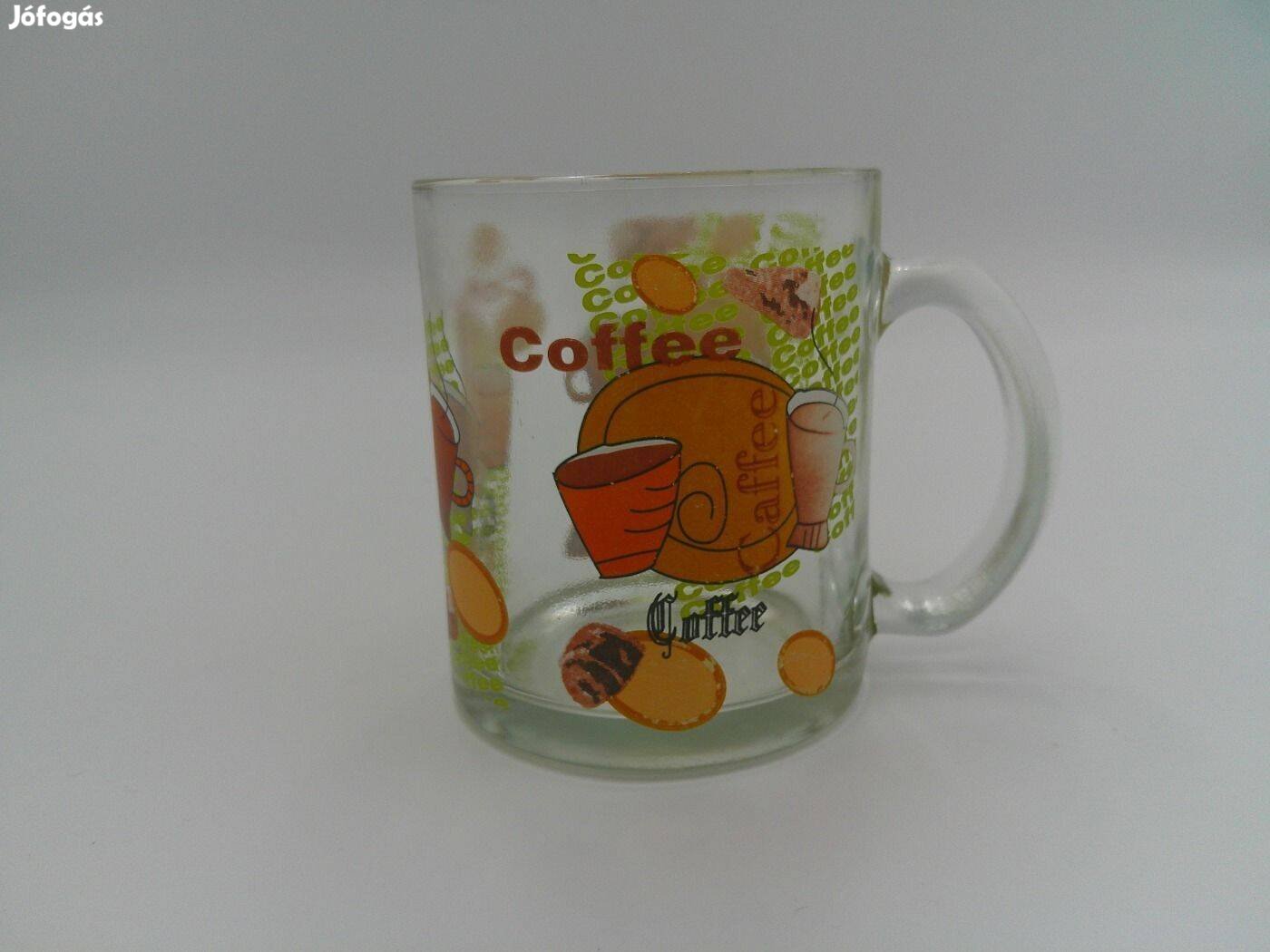 Kávés üveg csésze, pohár