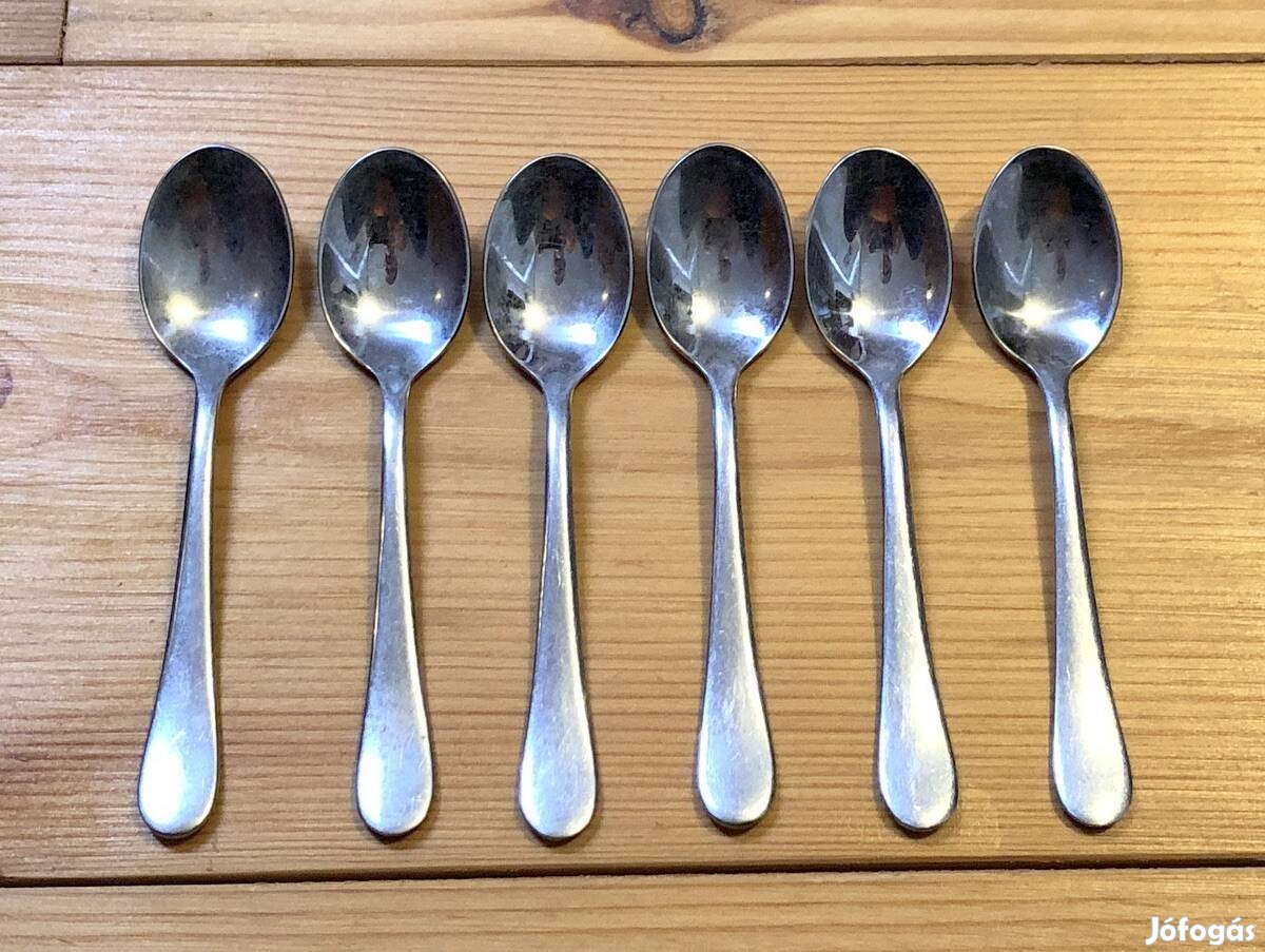 Kávéskanál 6 db inox rozsdamentes kávés kis kanál kiskanál