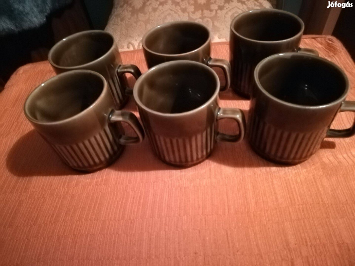 Kávéspoharak keki színben,hibátlan,6 db-olcsón!42