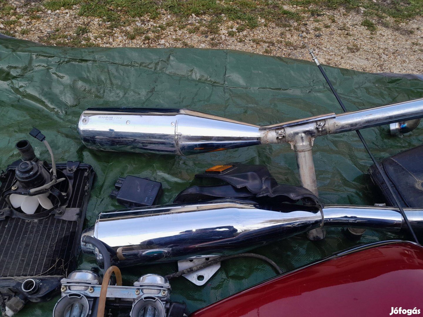 Kawasaki EN 500 Vulcan alkatrész , kerekek , kipufogó