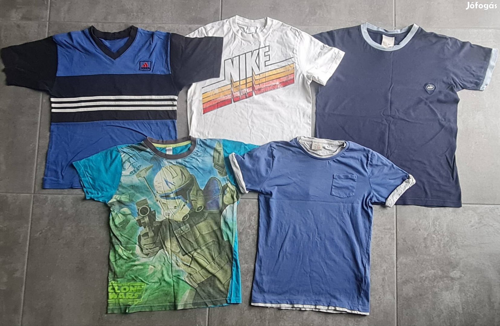 Kb 146-os Adidas, Nike, Star Wars és Zara játszós póló csomag