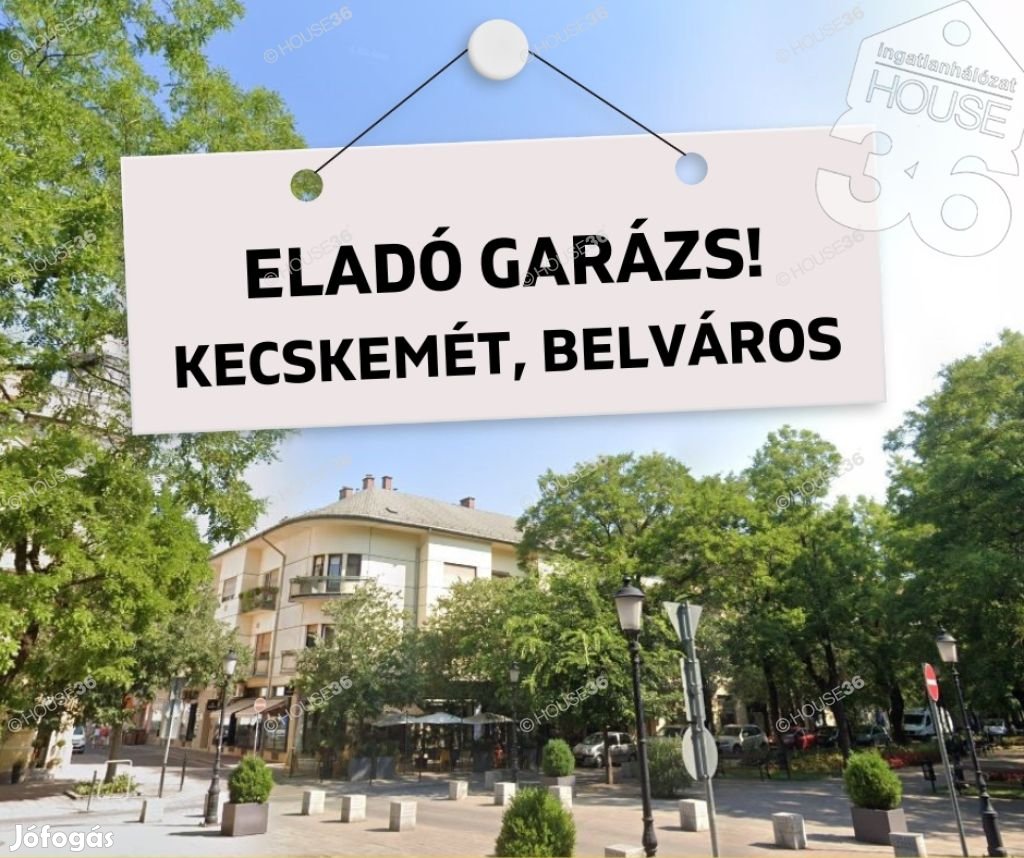 Kecskemét belvárosában 19 m2-es zárt udvari garázs eladó!!!