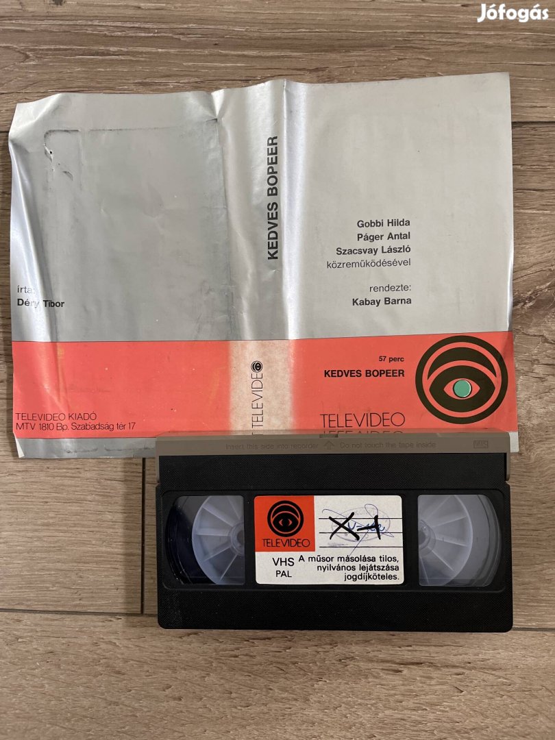 Kedves Bopeer vhs televideo