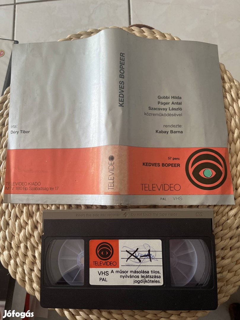 Kedves Bopeer vhs televideo 