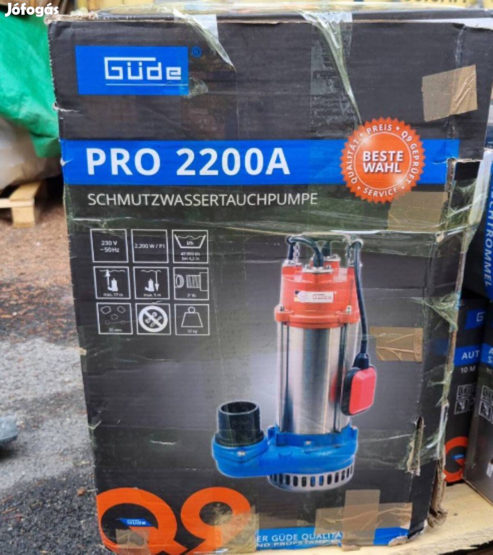 Kedvező áron, szennyvíz szivattyú 2200W teljesítményű