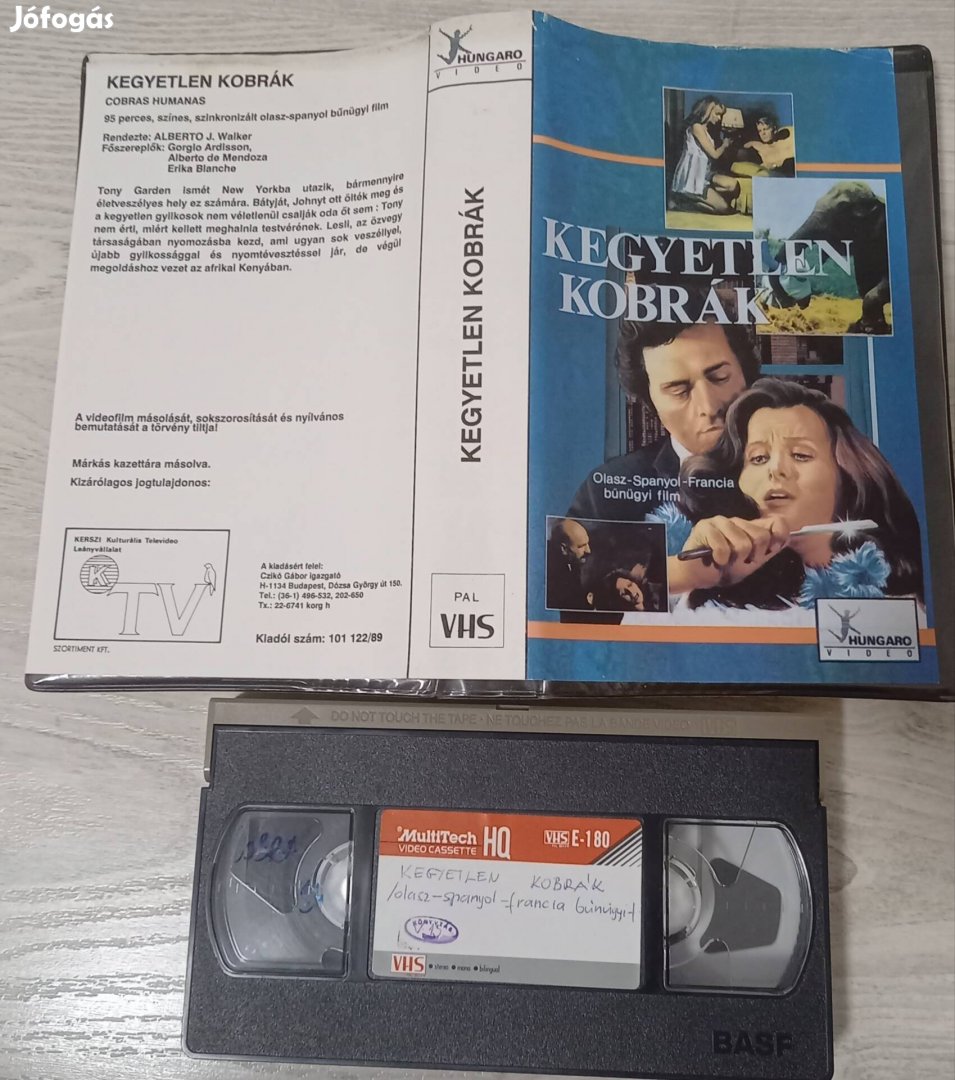 Kegyetlen kobrák - hungarovideo vhs