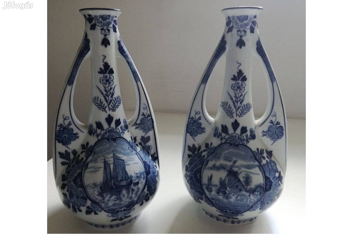Kék Mintás Porcelán Vázapár