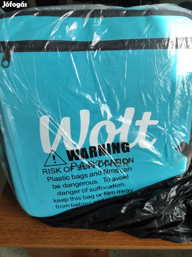 Kék Wolt bag futár ételszállító pizza táska (teljesen új)