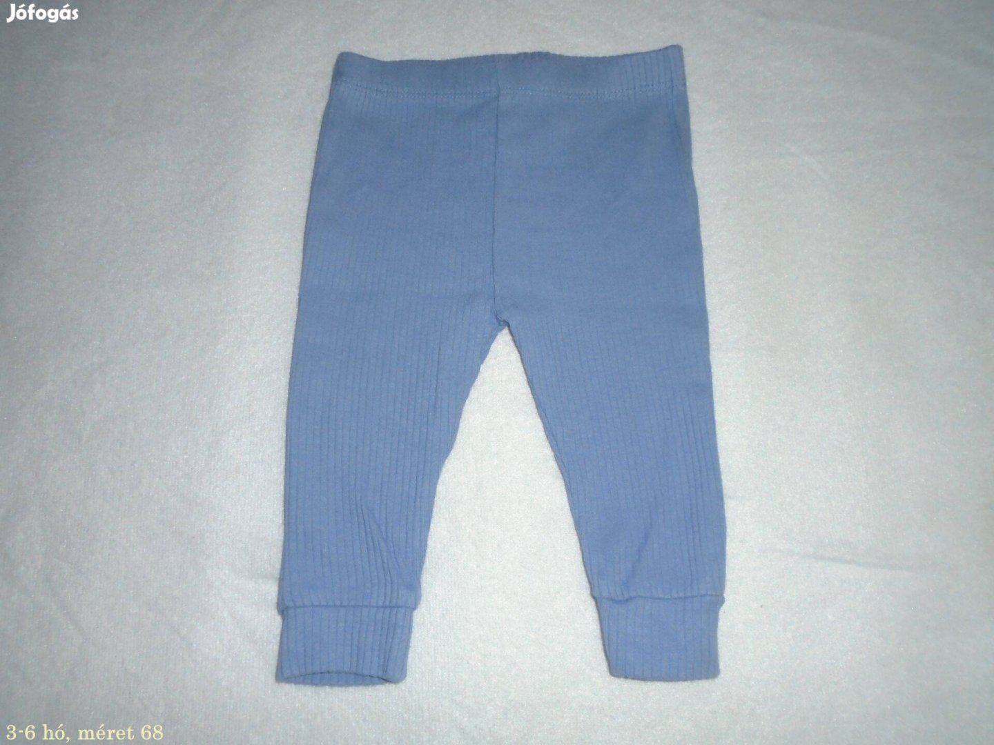 Kék és bordázott leggings nadrág 3-6 hó (méret 68)