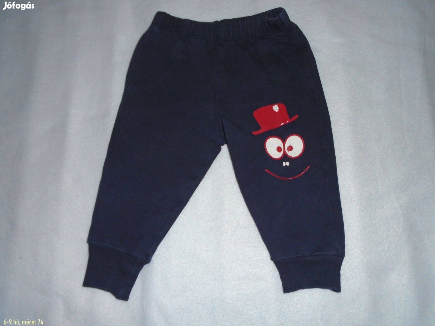 Kék és mintás jogger 6-9 hó méret 74