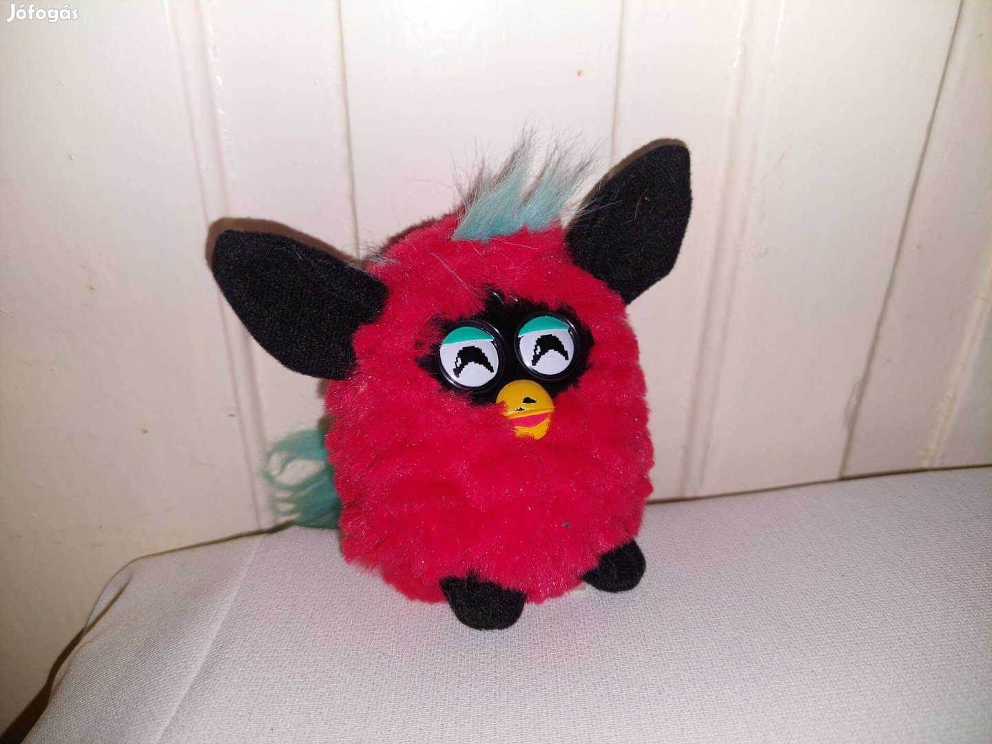 Kék farkú fekete fülű furby plüss kb.15 cm