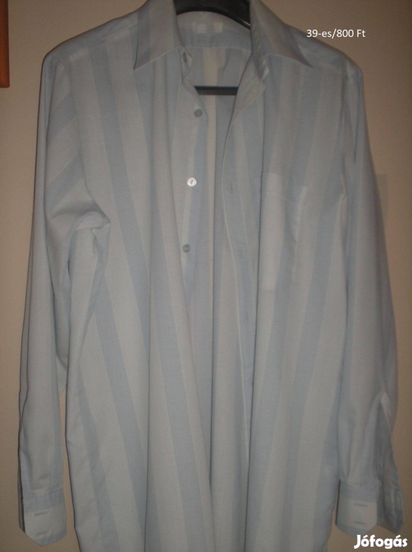 Kék-fehér csíkos 39-es férfi ing