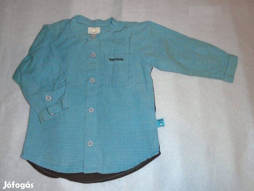 Kék hosszú ujjú ing 6-9 hó méret 74