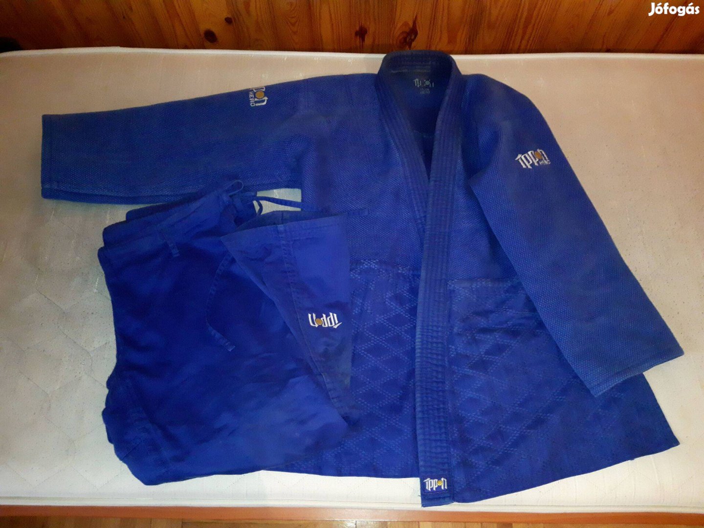 Kék judo versenyruha, felnőtt verseny ruha Ippon Hero 930 g/m2, 170-es
