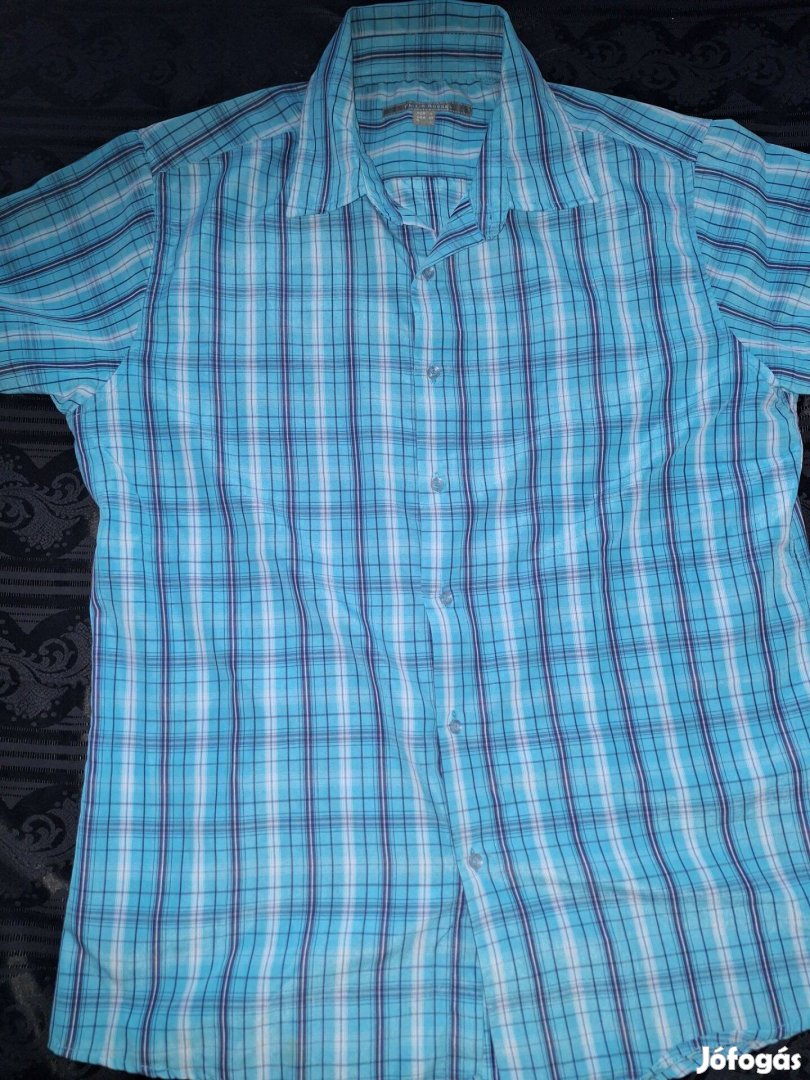 Kék kockás férfi ing L-es
