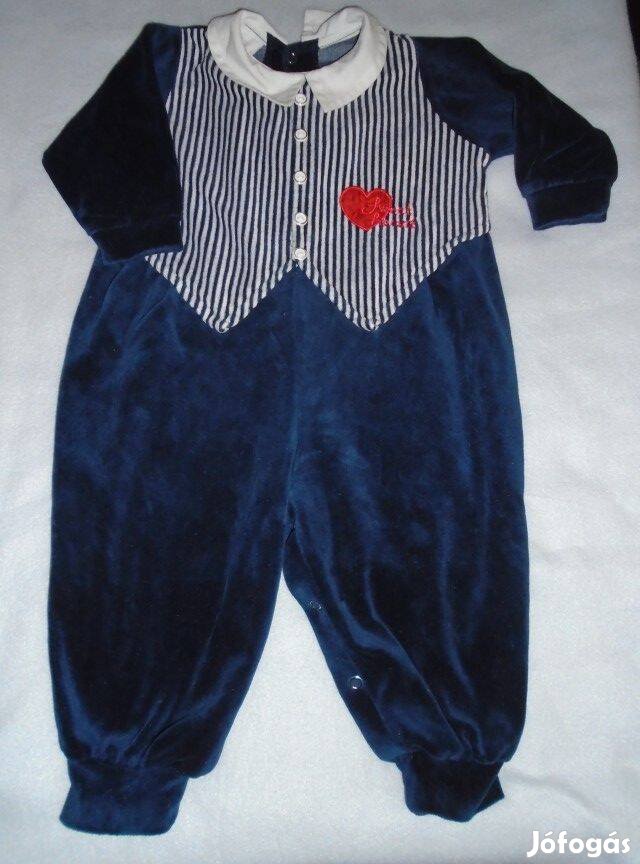 Kék mellényes rugdalózó 9 hó méret 74