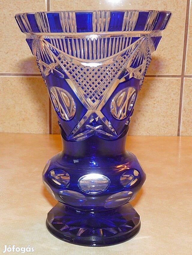 Kék ólomkristály váza eladó
