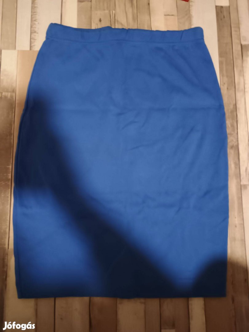 Kék pamut ceruzaszoknya