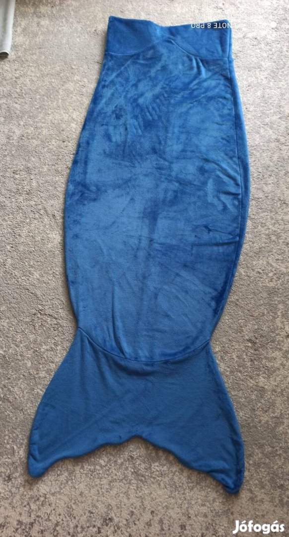 Kék puha, meleg, wellsoft sellőuszony formájú takaró
