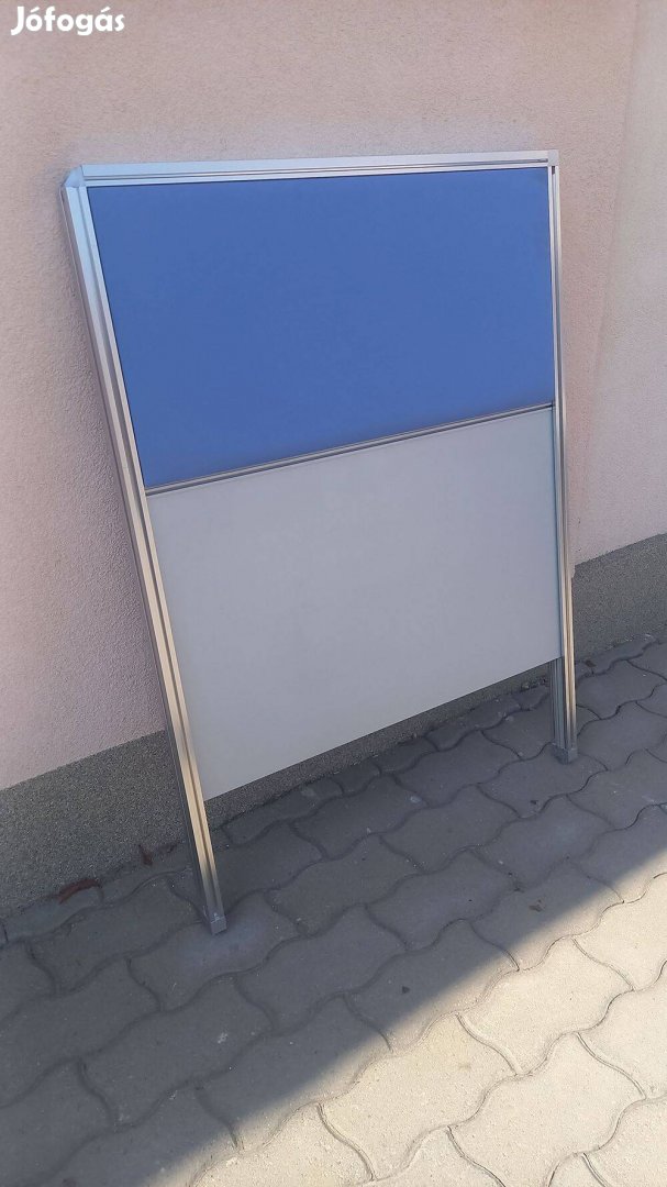 Kék színű asztali paraván, térelválasztó, 120x80 cm - használt paraván