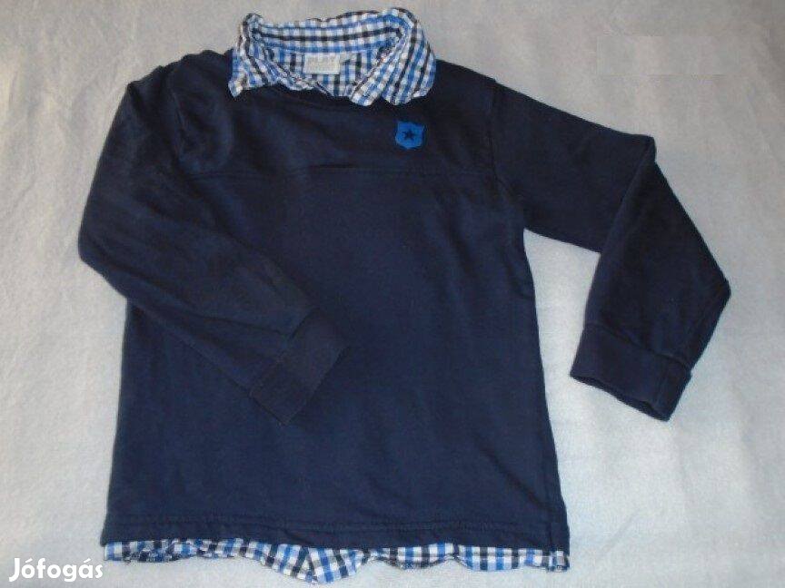 Kék színű ing + pulóver egyben 4-5 évesre (méret 110)