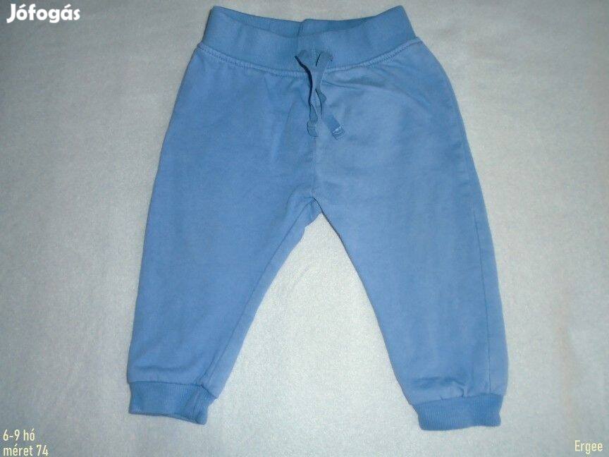 Kék színű jogger nadrág 6-9 hó (méret 74)