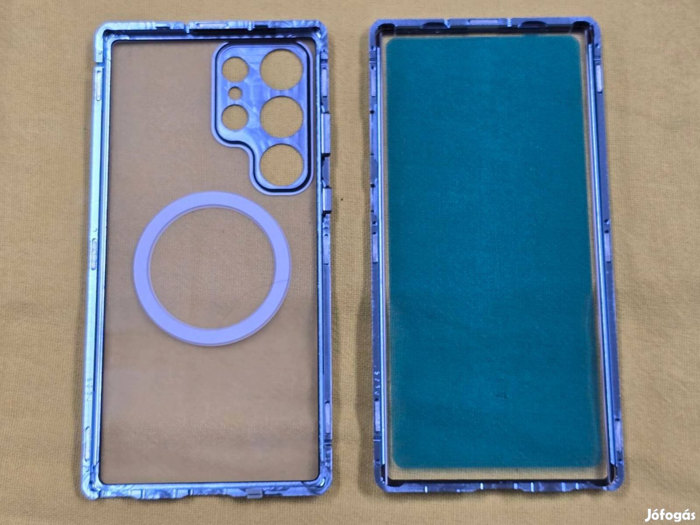Kék színű műanyag tok Samsung Galaxy S23 ultra telefonhoz