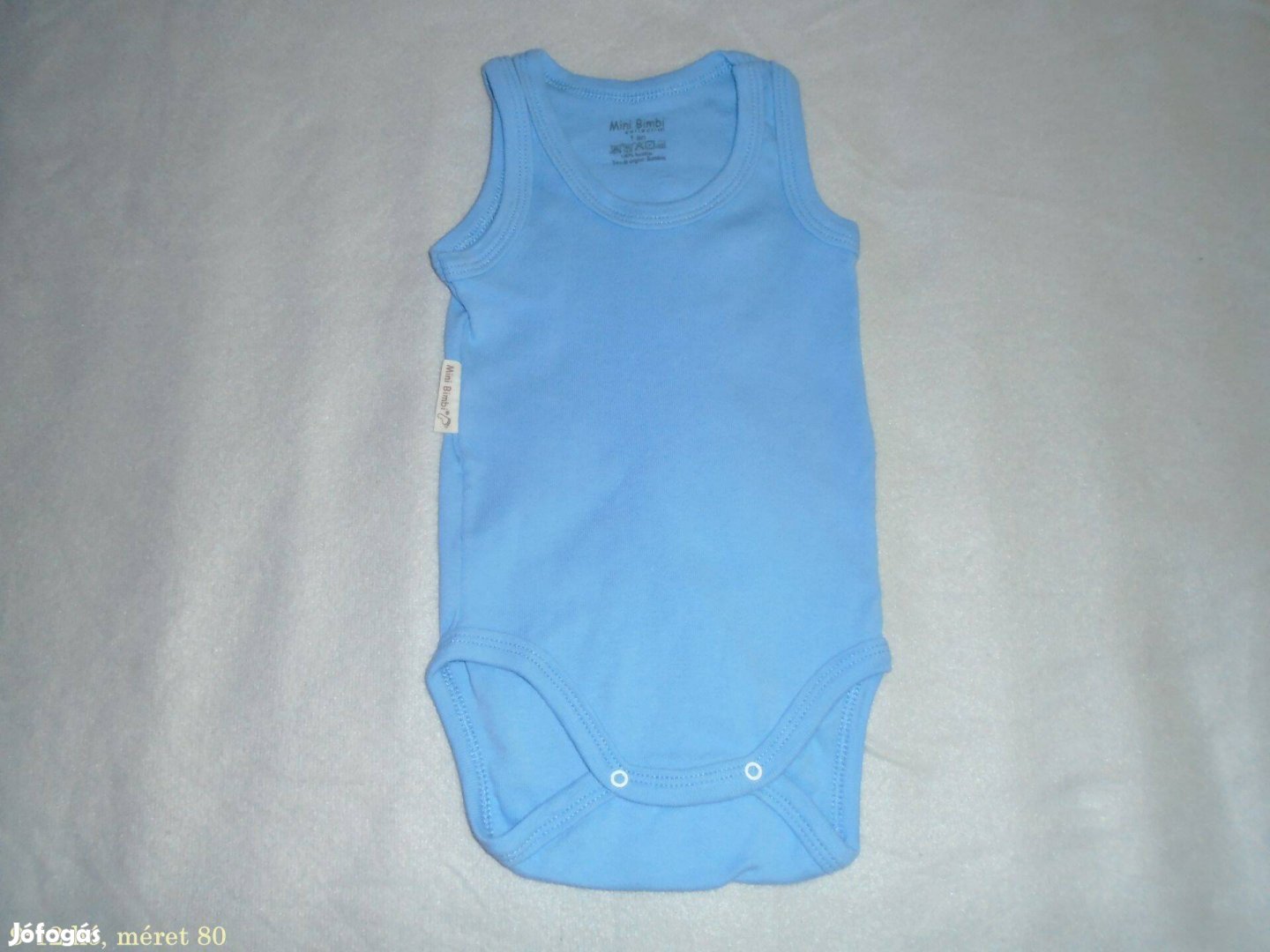 Kék színű ujjatlan body 9-12 hó méret 80