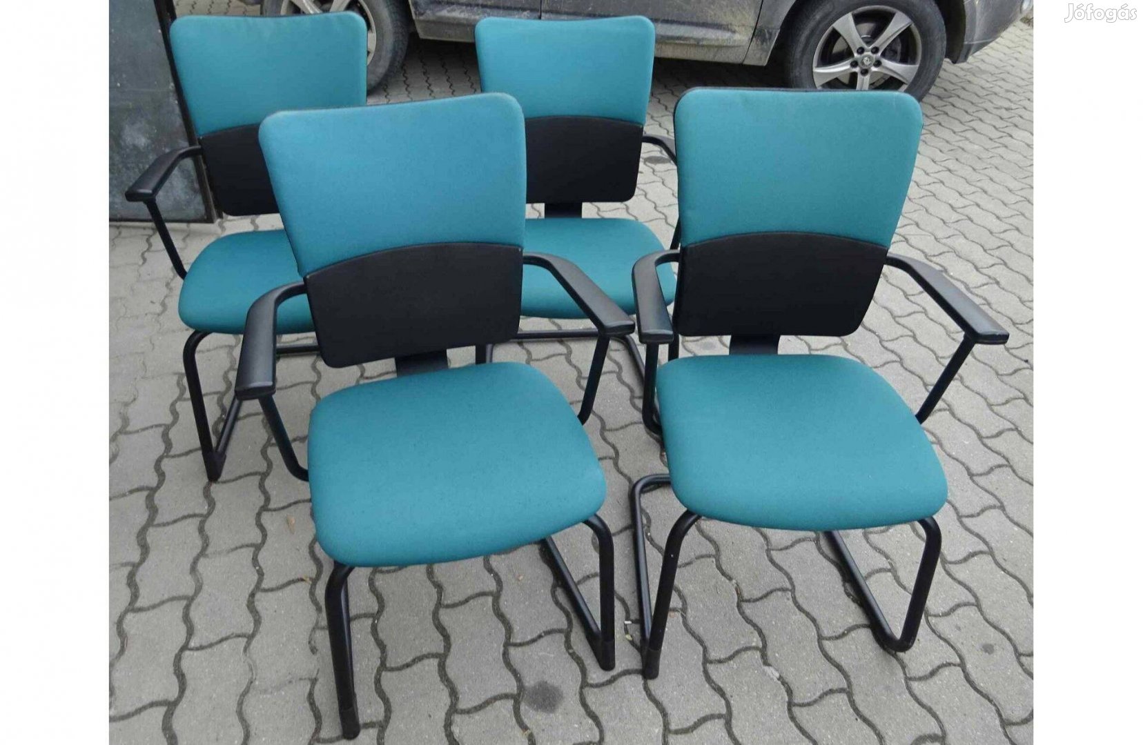 Kék-szürke tárgyalószék, konferencia szék, Steelcase márka, használt