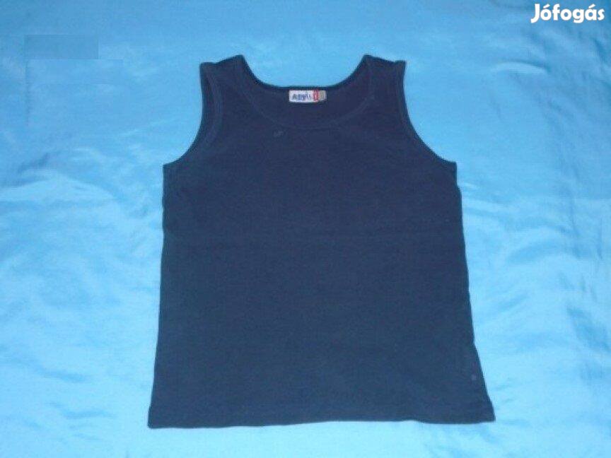 Kék ujjatlan póló 5-6 évesre (méret 110 / 116) kék trikó