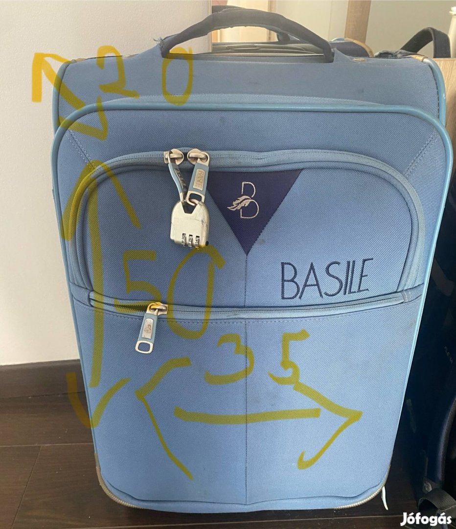 Kék utazó bőrönd