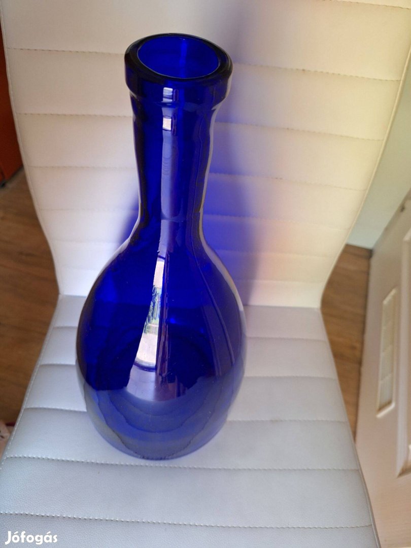 Kék üveg váza eladó