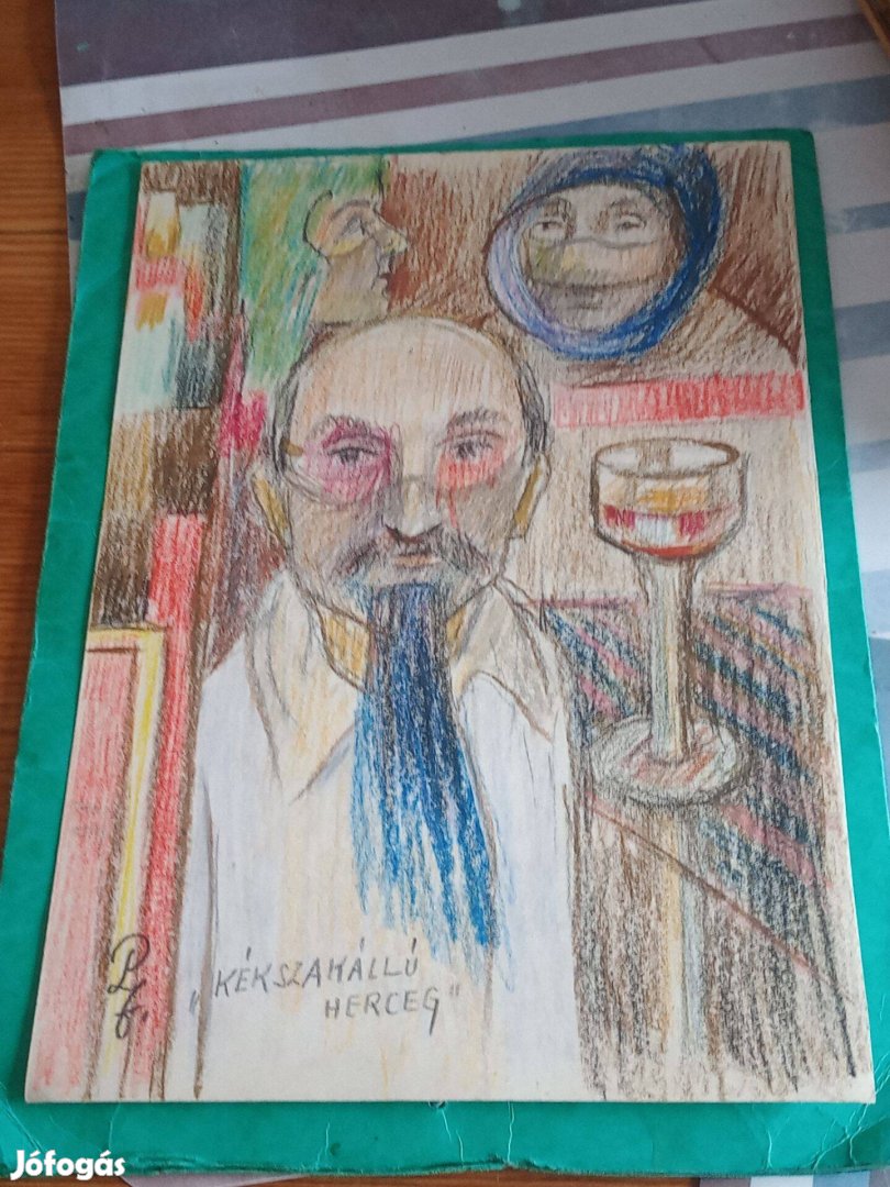 Kékszakállú herceg ceruzarajz, 21x31 cm 19000ft óbuda
