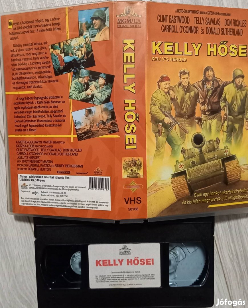 Kelly hősei - háborús  vhs - Clint Eastwood