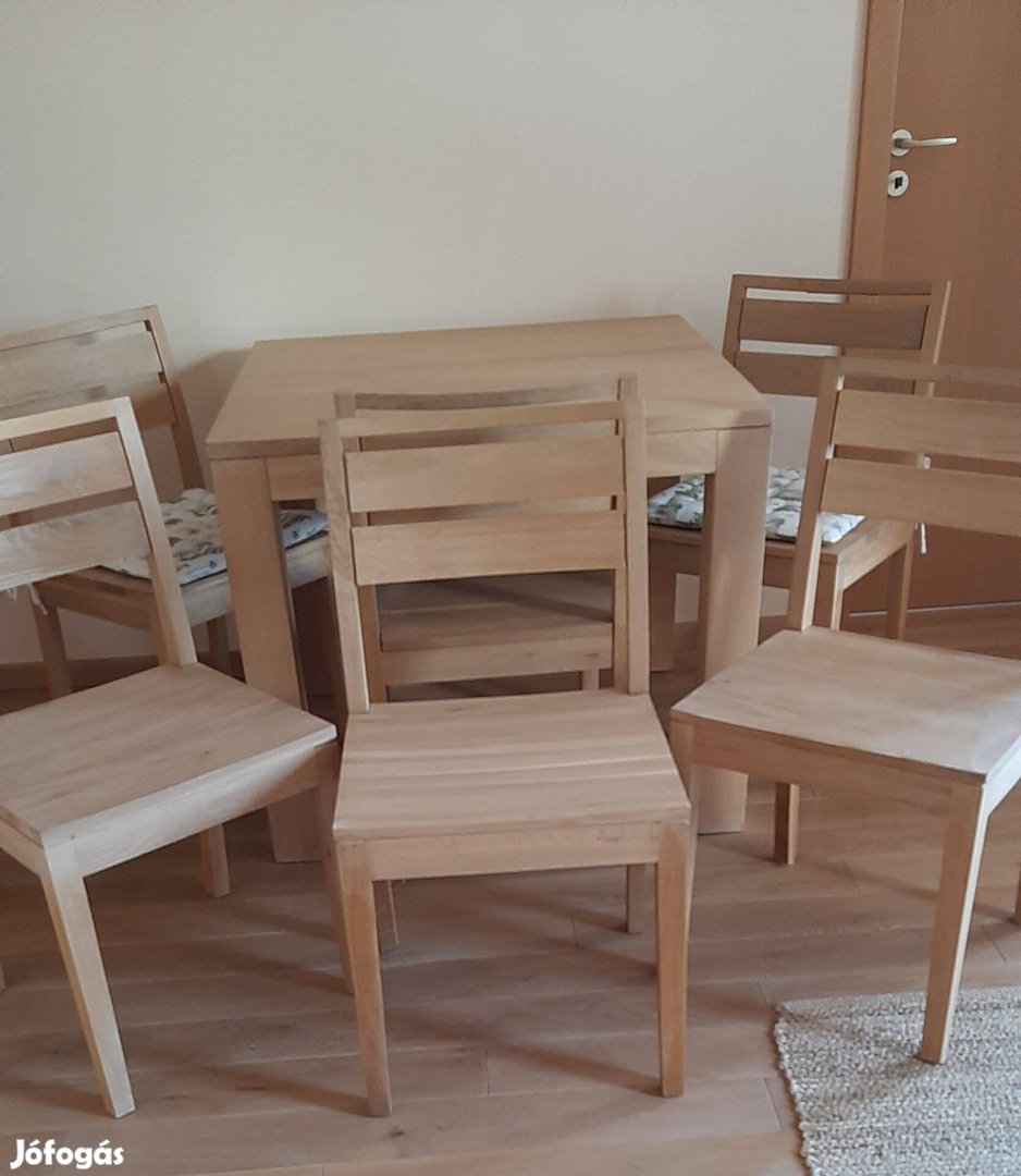 Keményfából készült étkező garnitúra eladó