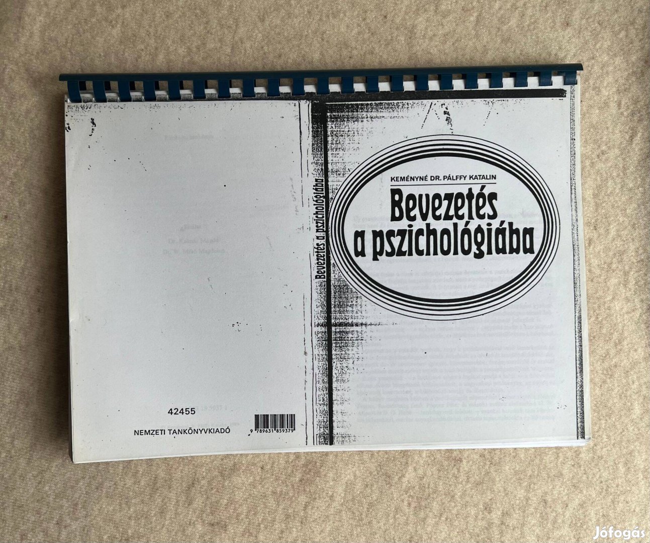 Keményné - Bevezetés a pszichológiába (nyomtatott, lefűzött)