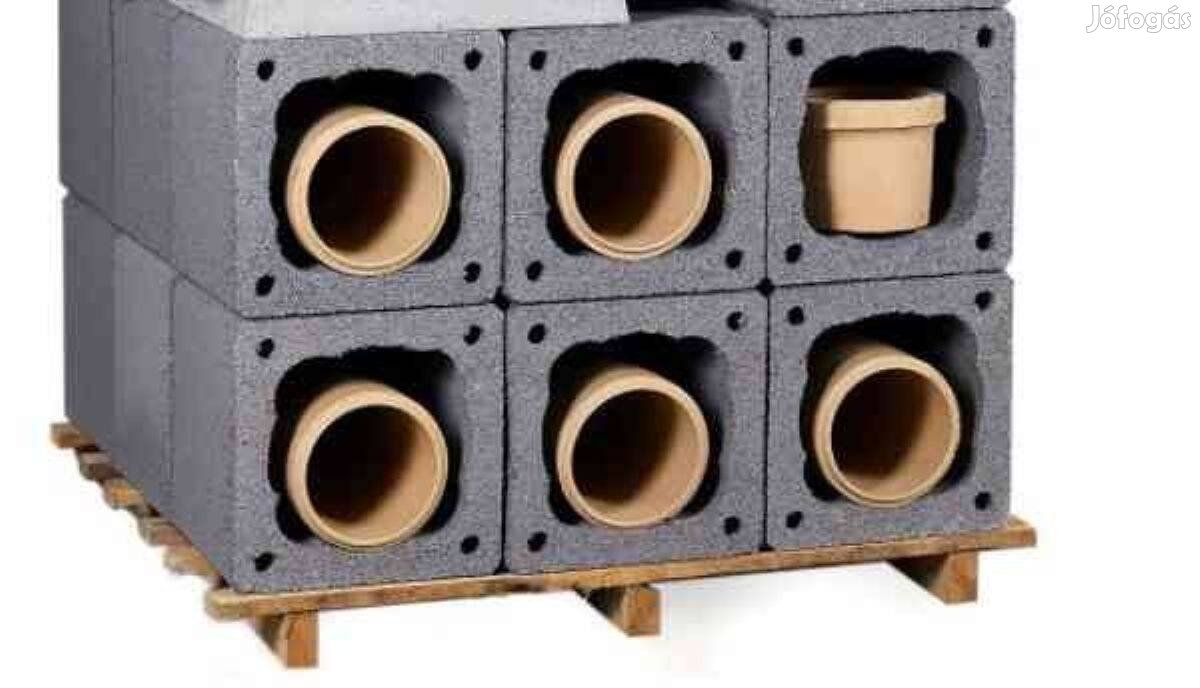 Kéményrendszer 18cm8m egy kürtős, hőszigetelt, címére