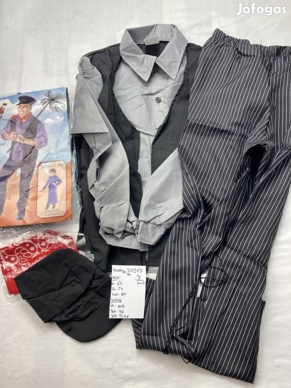 Kéményseprő jelmez, Mary Poppins jelmez, felnőtt jelmez DK963