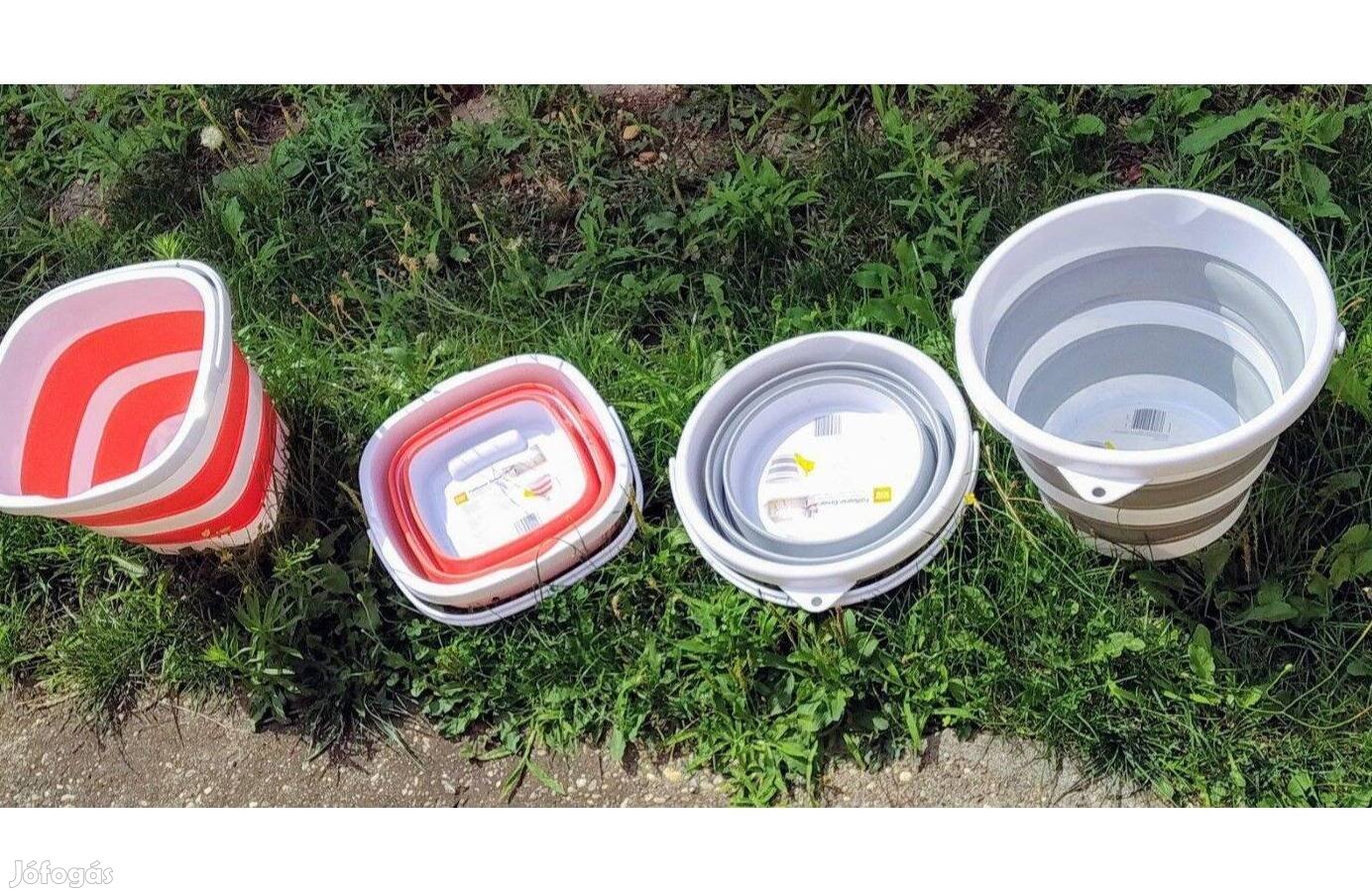 Kemping KERTI Vödör Mosdó Mosogató Összecsukható 10 L