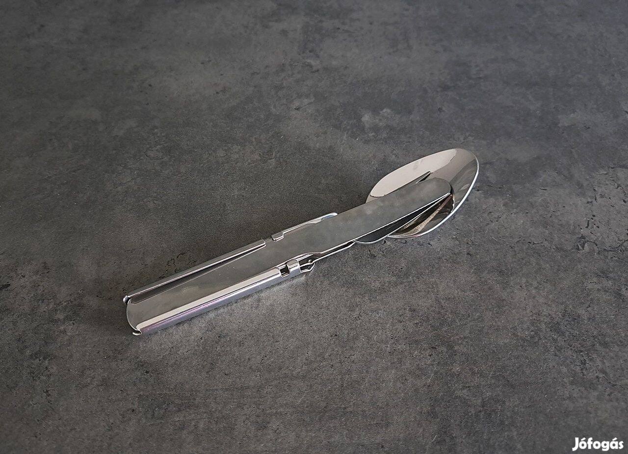 Kemping evőeszköz készlet Kanálgép (kés, villa, kanál és konzervnyitó)