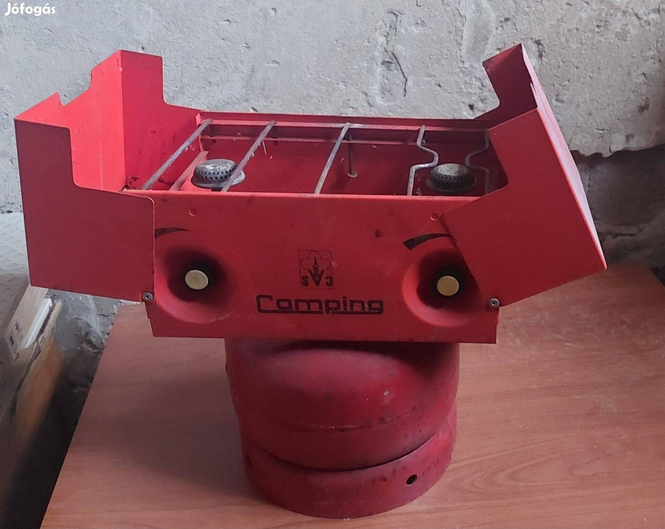 Kemping gázfőző palackkal