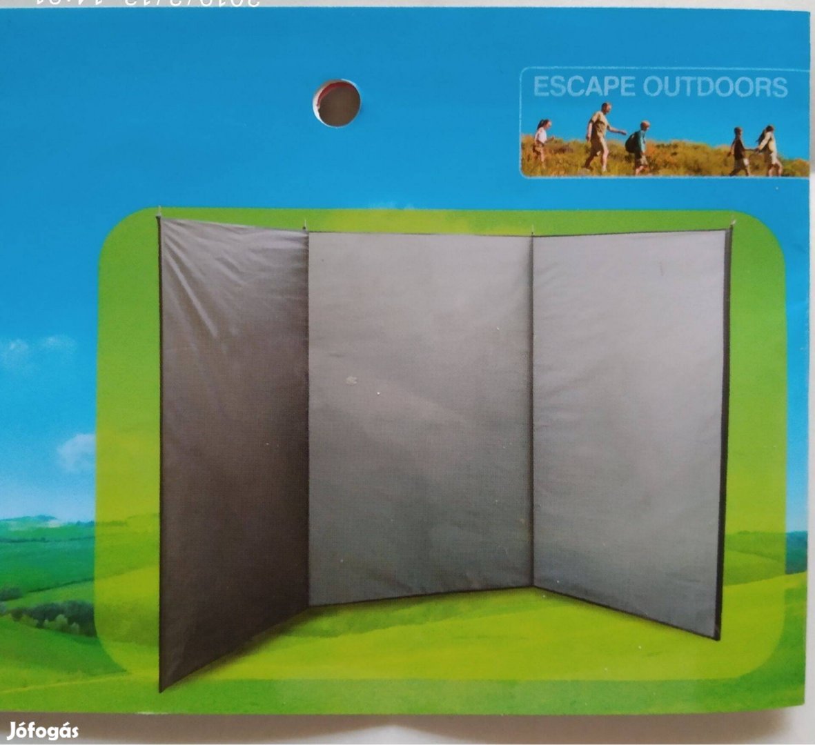 Kemping lakókocsi szélvédő,belátás gátló új 300x160 cm vízlepergető PE