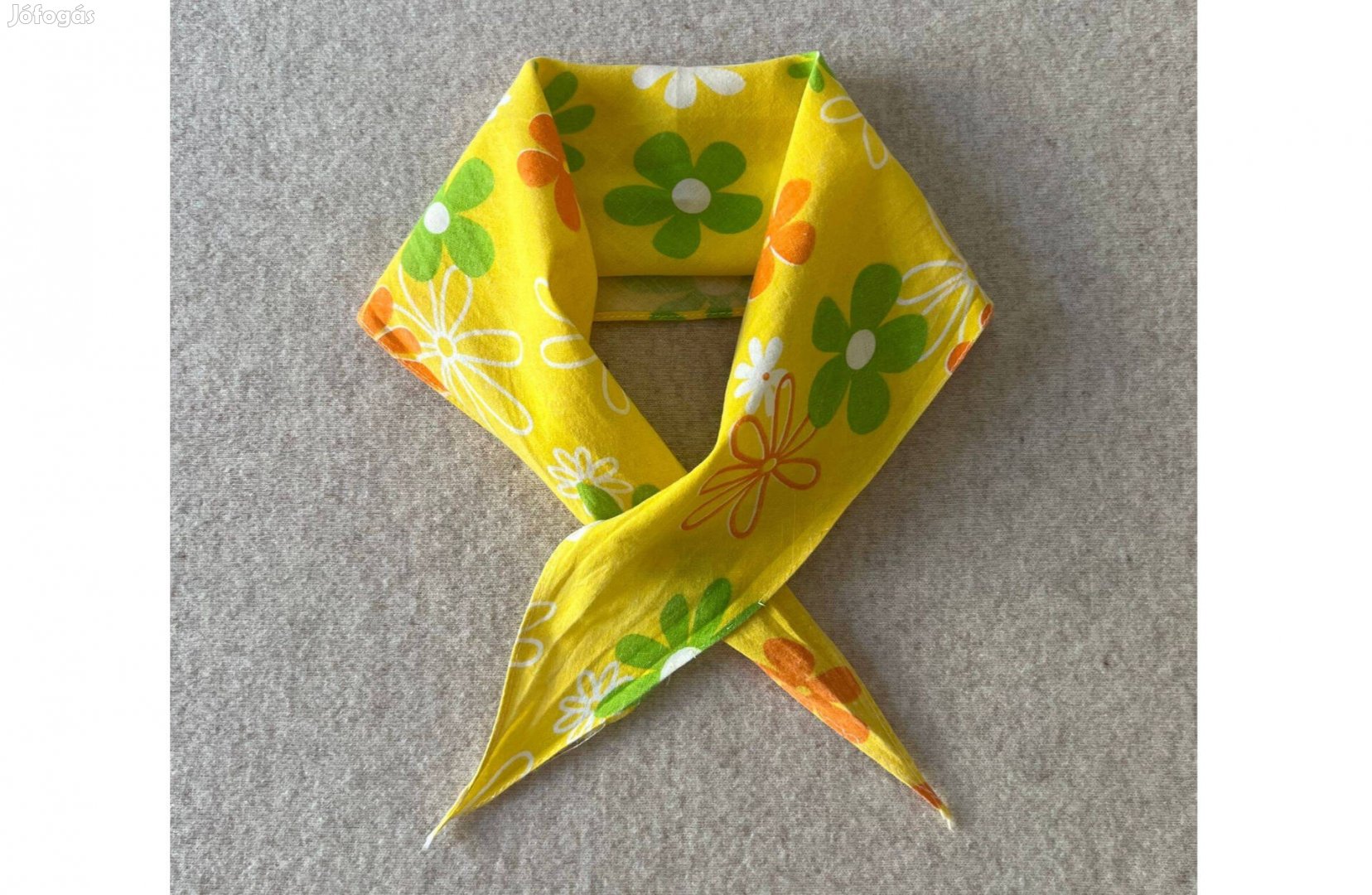 Kendő - gyerek, sárga, virágos