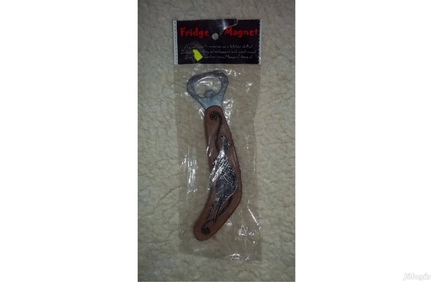 Kenguru bumeráng sörnyitó hűtőmágnes Ausztrália Új!