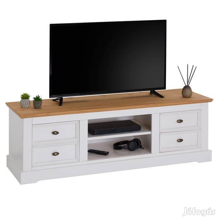 Kent TV - HIFI komód (fehér-barna) 81389