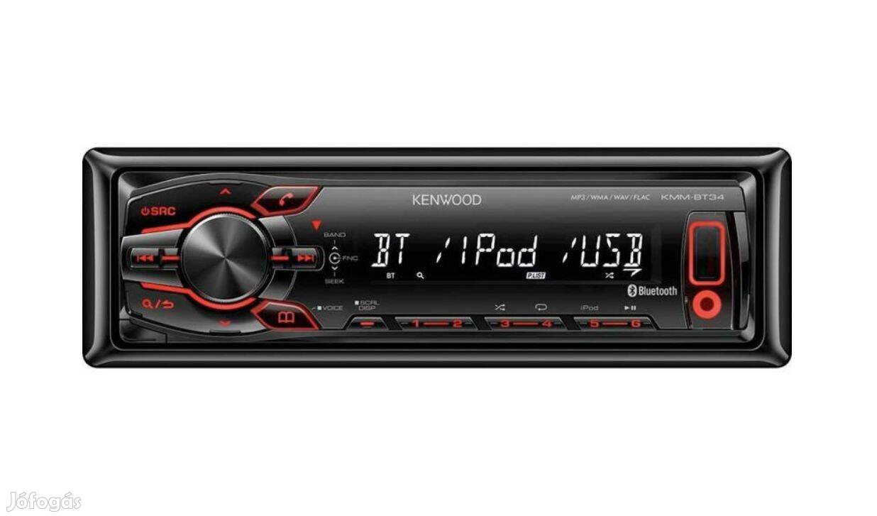 Kenwood 4x50W autó / autós fejegység, mp3 / flac lejátszó, rádió