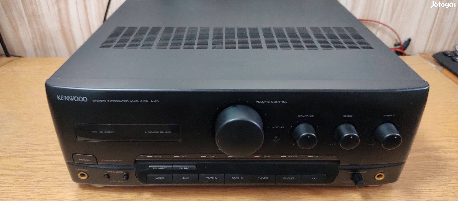 Kenwood A-45, hangfalakhoz való midi méretű (36cm széles) erősítő