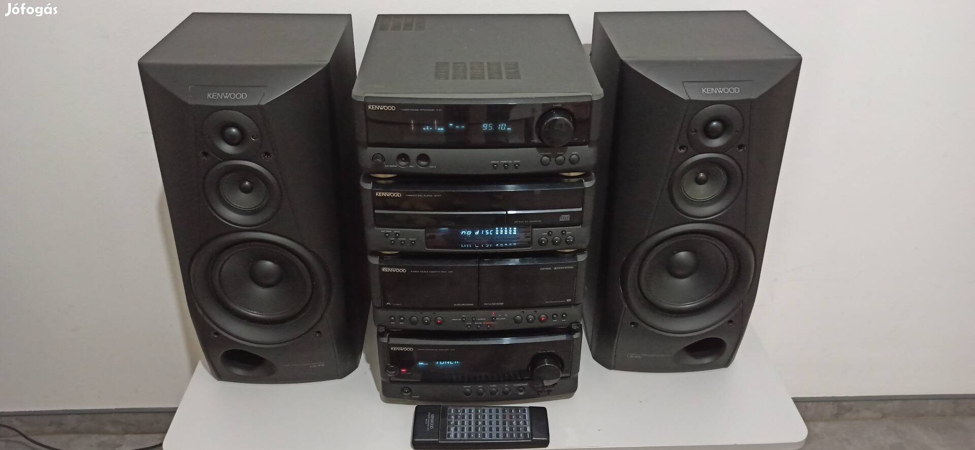 Kenwood A-F5 hifi szett, 2 db hangfallal, távirányítóval