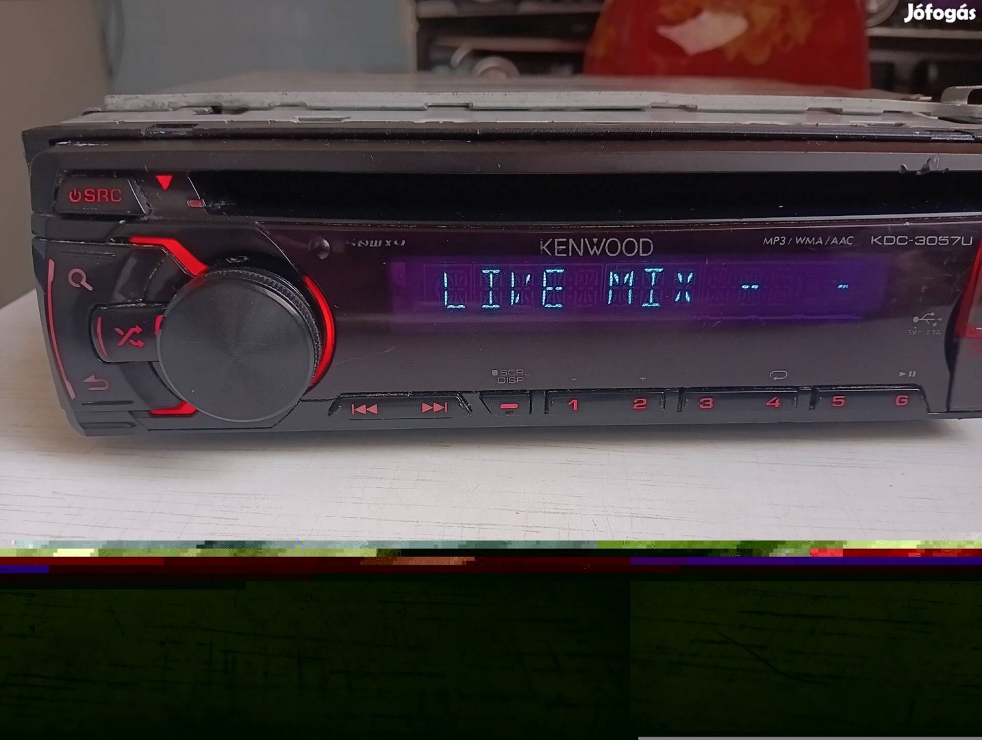 Kenwood Bluetooth autórádió, USB,  CD 